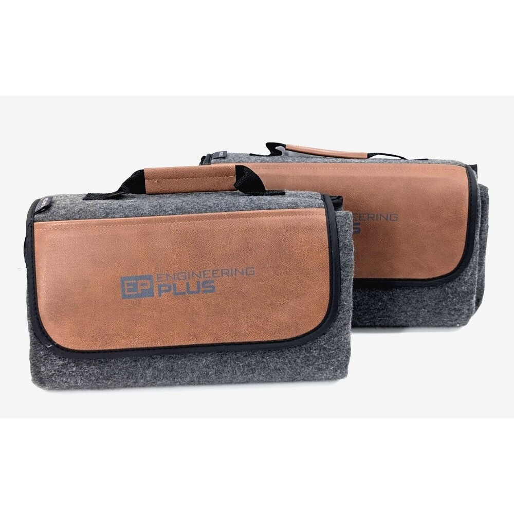Field & CO Fleece Picnic Travel Campster Mat Roll Up Gray Tan Handle Blanket Lot